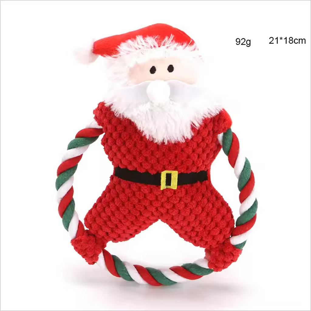 Christmas Santa Claus Chew Squeaker Toy for Dogs
